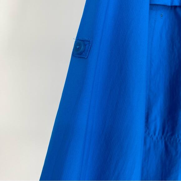 Cabelas Guidewear Shirt Mens Blue Button-Down Nylon Gorpcore Fishing Safari L - Picture 6 of 9